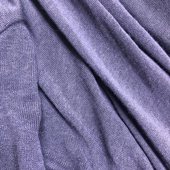 Iris Basic Purple Draped Long-Sleeve Cardigan - Picture 5 of 6